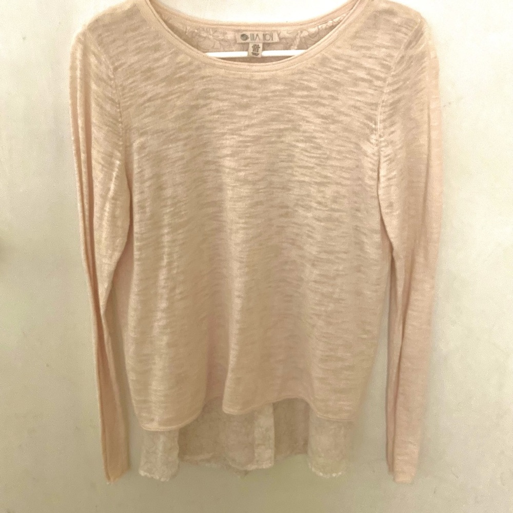 Lila Rose Blush layered top Size S